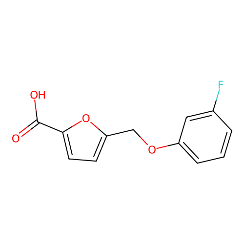 5-((3-Fluorophenoxy)methyl)furan-2-carboxylic acid structure