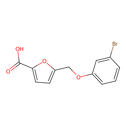 5-[(3-Bromophenoxy)methyl]furan-2-carboxylic acid structure