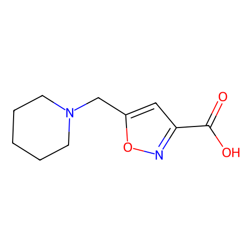 5-(Piperidin-1-ylmethyl)isoxazole-3-carboxylic acid structure