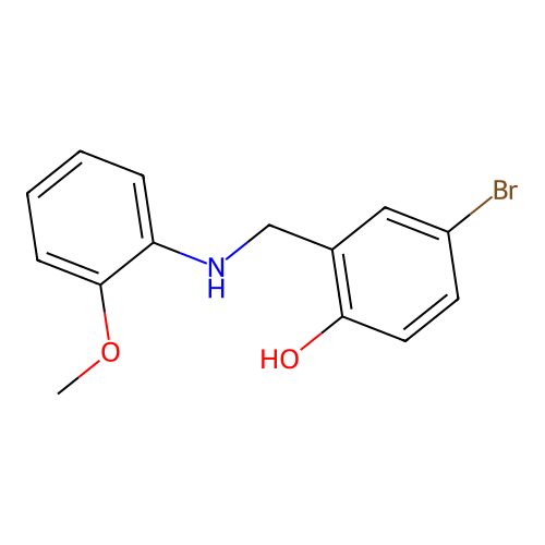 4-Bromo-2-[(2-methoxyanilino)methyl]phenol structure