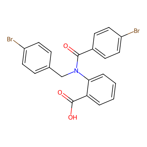 2-[(4-Bromobenzoyl)[(4-bromophenyl)methyl]amino]benzoic acid structure
