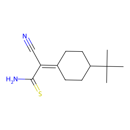 (4-tert-Butylcyclohexylidene)(cyano)ethanethioamide structure