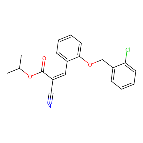 1-Methylethyl 3-[2-[(2-chlorophenyl)methoxy]phenyl]-2-cyano-2-propenoate structure