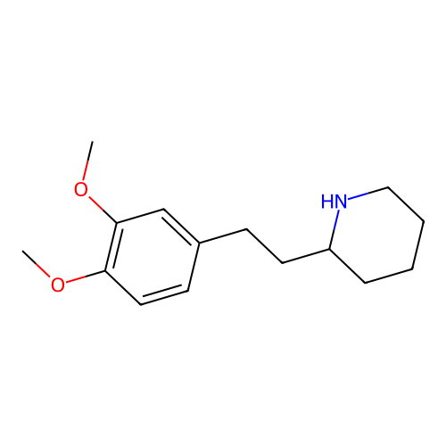 2-[2-(3,4-Dimethoxyphenyl)ethyl]piperidine structure