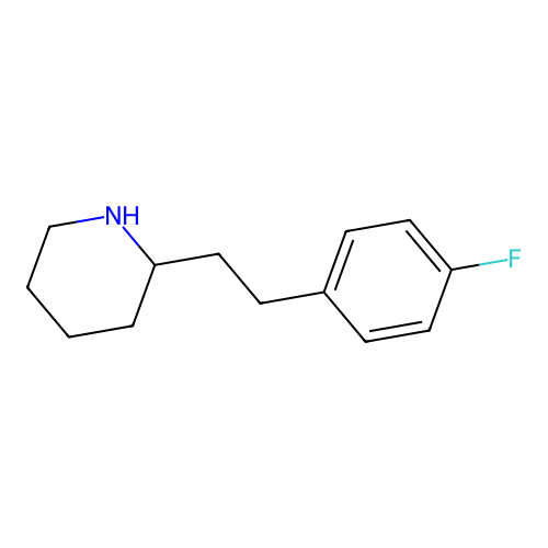 2-[2-(4-Fluorophenyl)ethyl]piperidine structure