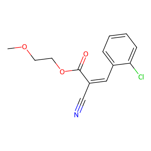 2-Methoxyethyl 3-(2-chlorophenyl)-2-cyanoprop-2-enoate structure