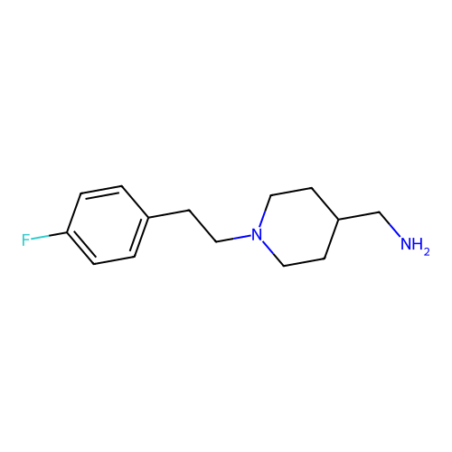 1-{1-[2-(4-Fluorophenyl)ethyl]piperidin-4-yl}methanamine structure