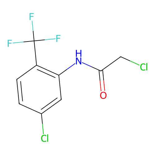 2-chloro-N-[5-chloro-2-(trifluoromethyl)phenyl]acetamide structure