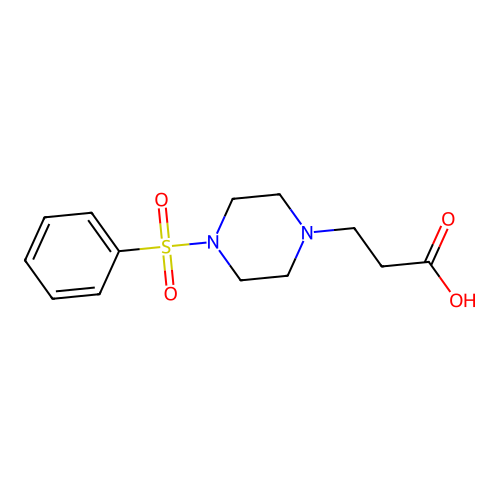 3-[4-(benzenesulfonyl)piperazin-1-yl]propanoic Acid structure