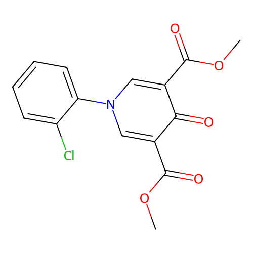 Dimethyl 1-(2-chlorophenyl)-4-oxo-1,4-dihydropyridine-3,5-dicarboxylate structure