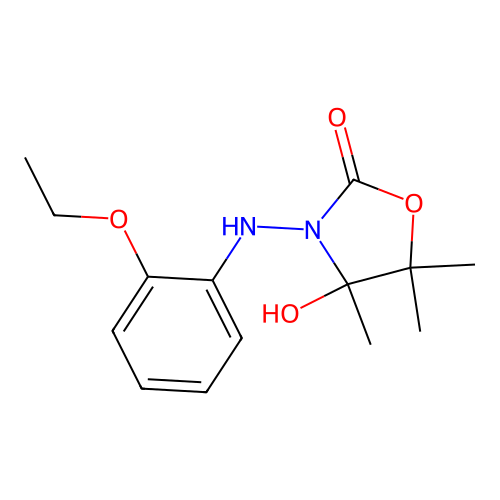 3-(2-Ethoxyanilino)-4-hydroxy-4,5,5-trimethyl-1,3-oxazolidin-2-one structure