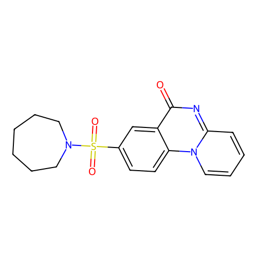 8-[(Hexahydro-1H-azepin-1-yl)sulfonyl]-6H-pyrido[1,2-a]quinazolin-6-one structure