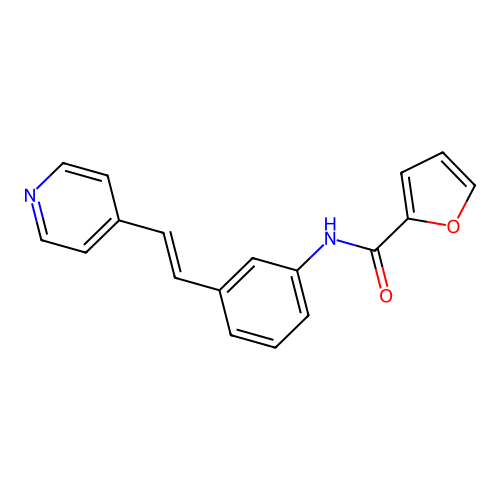 N-[3-[(E)-2-pyridin-4-ylethenyl]phenyl]furan-2-carboxamide structure