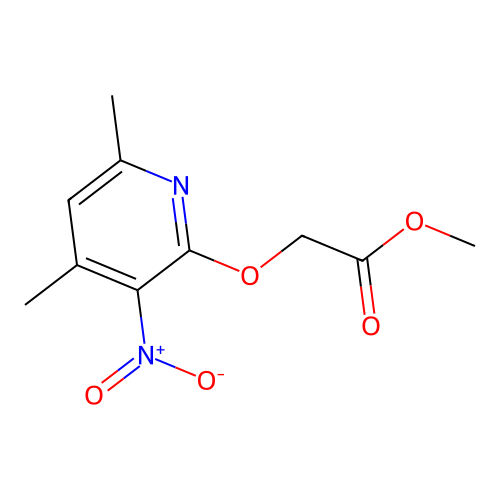 Methyl [(4,6-dimethyl-3-nitropyridin-2-yl)oxy]acetate structure