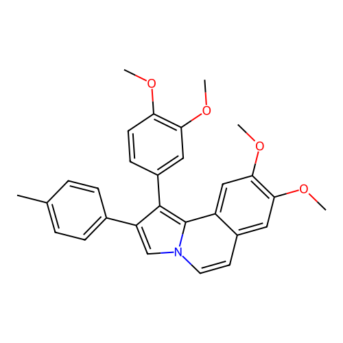 1-(3,4-dimethoxyphenyl)-8,9-dimethoxy-2-(4-methylphenyl)pyrrolo[2,1-a]isoquinoline structure