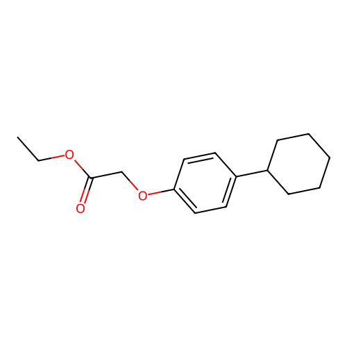 Ethyl (4-cyclohexylphenoxy)acetate structure