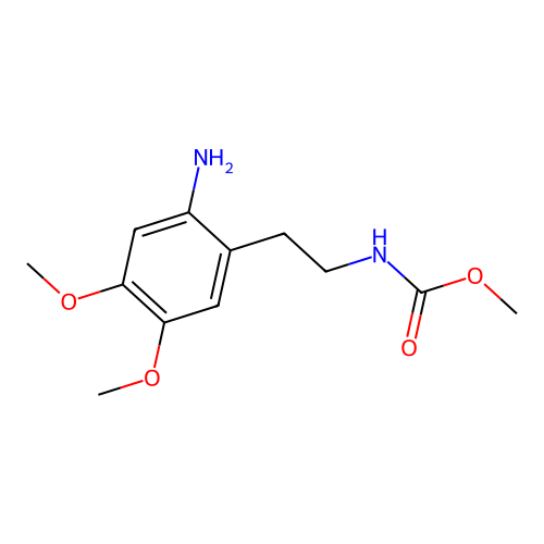 Methyl [2-(2-amino-4,5-dimethoxyphenyl)ethyl]carbamate structure