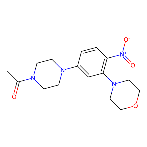 1-[4-(3-Morpholin-4-yl-4-nitrophenyl)piperazin-1-yl]ethanone structure
