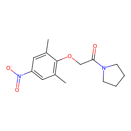 1-[(2,6-Dimethyl-4-nitrophenoxy)acetyl]pyrrolidine structure