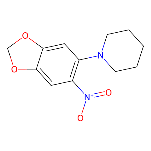 1-(6-Nitro-1,3-benzodioxol-5-yl)piperidine structure