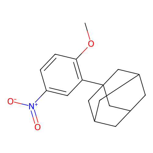 1-(2-Methoxy-5-nitrophenyl)adamantane structure