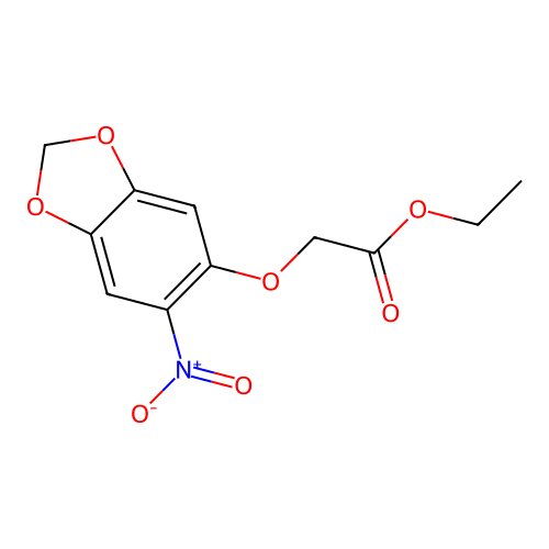 Ethyl [(6-nitro-1,3-benzodioxol-5-yl)oxy]acetate structure