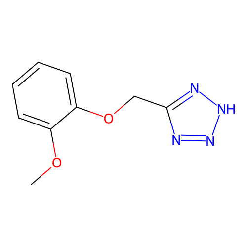 5-[(2-methoxyphenoxy)methyl]-1H-tetrazole structure