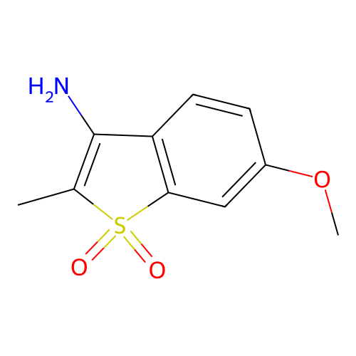 6-Methoxy-2-methyl-1-benzothiophen-3-amine 1,1-dioxide structure