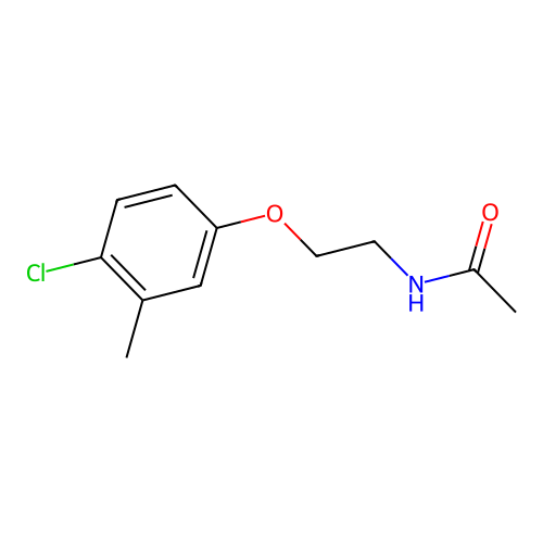 N-[2-(4-chloro-3-methylphenoxy)ethyl]acetamide structure