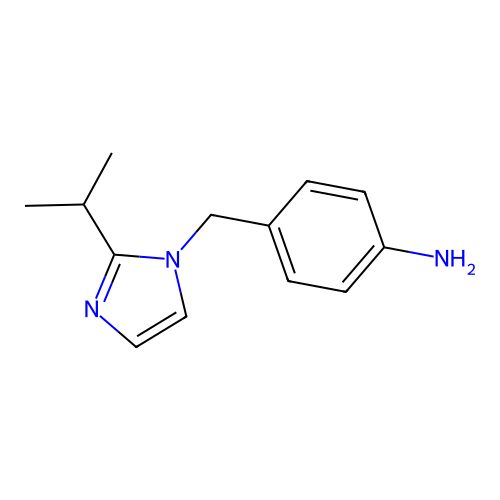 4-(2-Isopropyl-imidazol-1-ylmethyl)-phenylamine structure