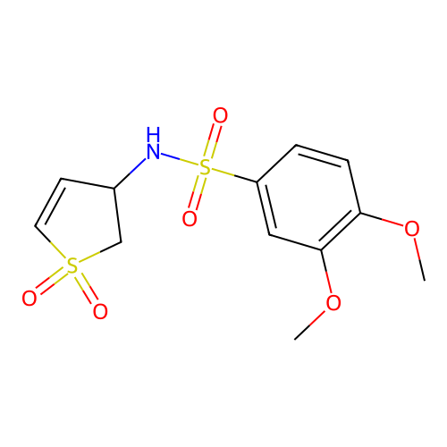 N-(1,1-dioxo-2,3-dihydrothiophen-3-yl)-3,4-dimethoxybenzenesulfonamide structure
