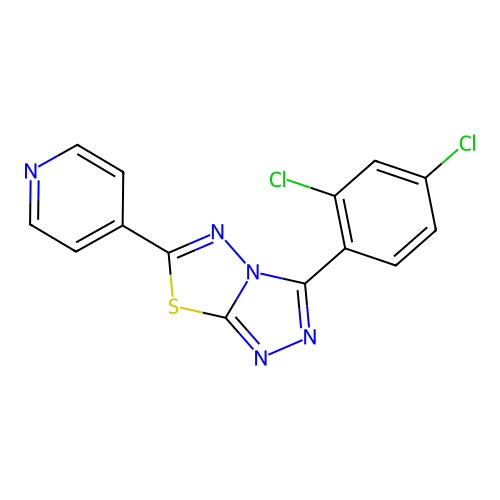3-(2,4-Dichlorophenyl)-6-(pyridin-4-yl)[1,2,4]triazolo[3,4-b][1,3,4]thiadiazole structure