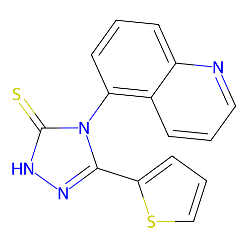4-(quinolin-5-yl)-5-(thiophen-2-yl)-4H-1,2,4-triazole-3-thiol structure