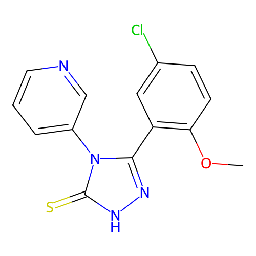 5-(5-chloro-2-methoxyphenyl)-4-(pyridin-3-yl)-4H-1,2,4-triazole-3-thiol structure