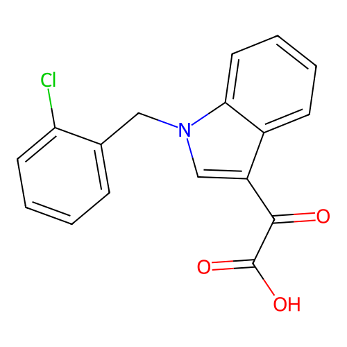[1-(2-chlorobenzyl)-1H-indol-3-yl](oxo)acetic acid structure