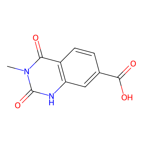3-Methyl-2,4-dioxo-1,2,3,4-tetrahydroquinazoline-7-carboxylic acid structure