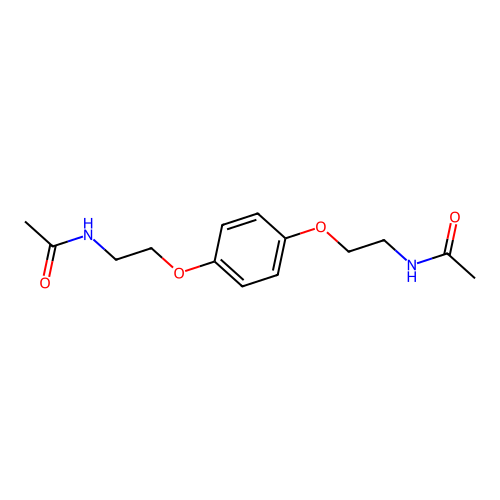 N,N'-[1,4-phenylenebis(oxyethane-2,1-diyl)]diacetamide structure