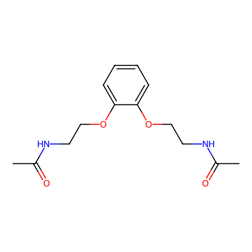 N,N'-[1,2-phenylenebis(oxyethane-2,1-diyl)]diacetamide structure