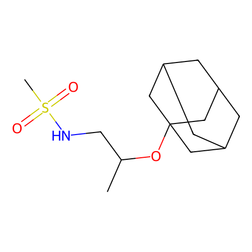 N-[2-(1-adamantyloxy)propyl]methanesulfonamide structure