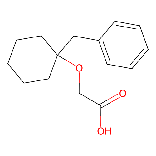 [(1-Benzylcyclohexyl)oxy]acetic acid structure