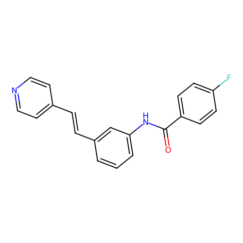 4-fluoro-N-[3-[(E)-2-pyridin-4-ylethenyl]phenyl]benzamide structure
