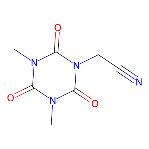 (3,5-Dimethyl-2,4,6-trioxo-1,3,5-triazinan-1-yl)acetonitrile structure