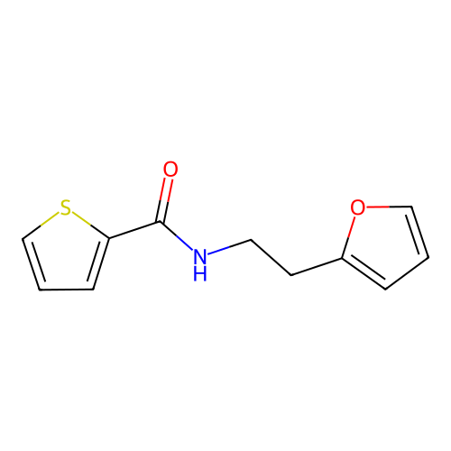N-[2-(furan-2-yl)ethyl]thiophene-2-carboxamide structure