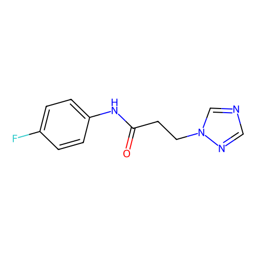N-(4-fluorophenyl)-3-(1H-1,2,4-triazol-1-yl)propanamide structure