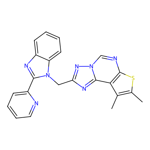 C22H17N7S structure