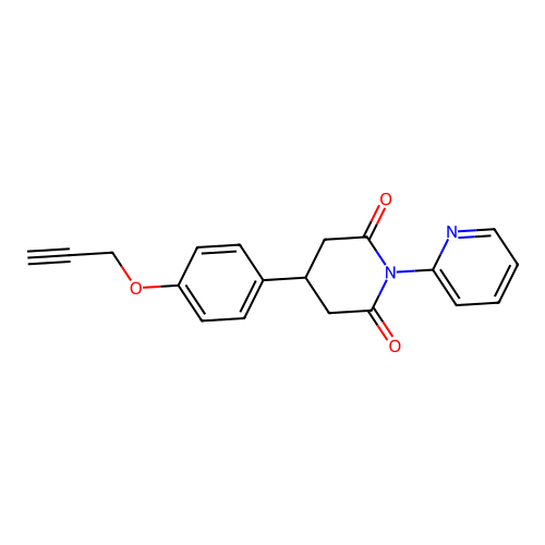 4-(4-Prop-2-ynoxyphenyl)-1-pyridin-2-ylpiperidine-2,6-dione structure