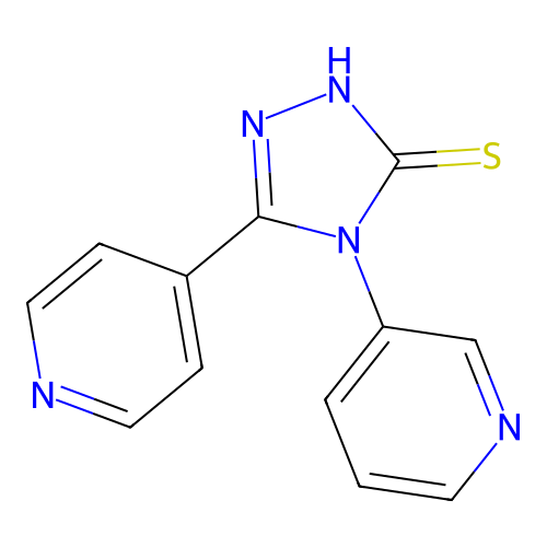 4-(pyridin-3-yl)-5-(pyridin-4-yl)-4H-1,2,4-triazole-3-thiol structure