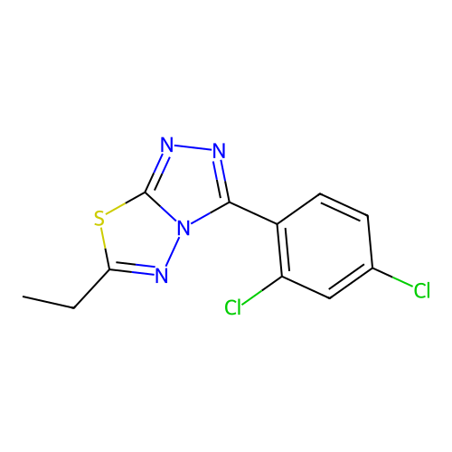 3-(2,4-Dichlorophenyl)-6-ethyl-[1,2,4]triazolo[3,4-b][1,3,4]thiadiazole structure