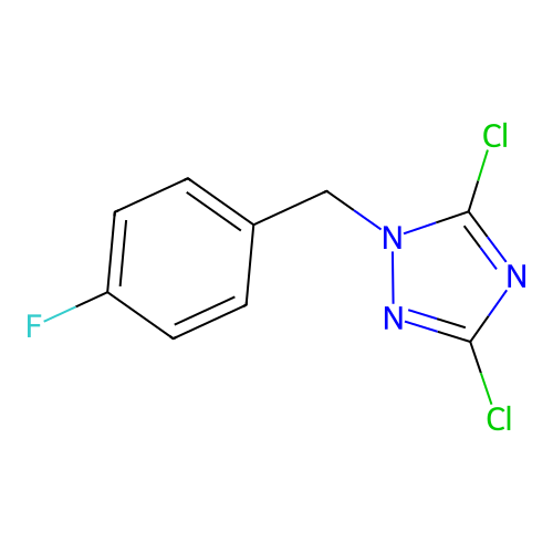 3,5-dichloro-1-(4-fluorobenzyl)-1H-1,2,4-triazole structure