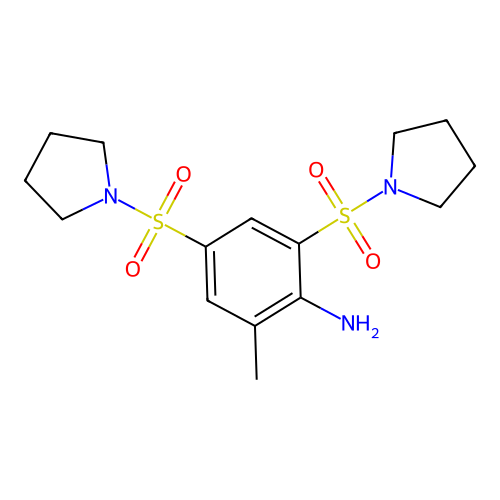 2-Methyl-4,6-bis(pyrrolidin-1-ylsulfonyl)aniline structure